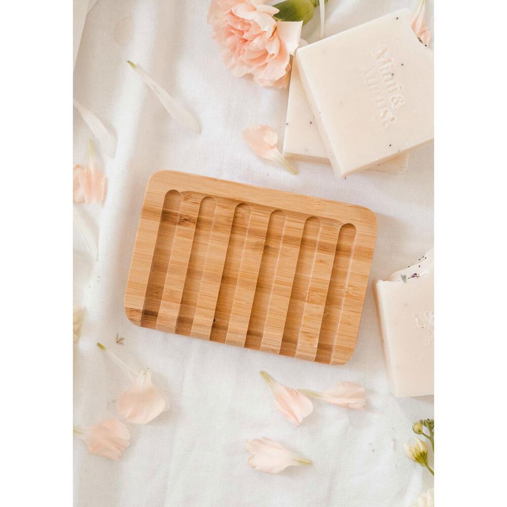 Bamboo soap dish